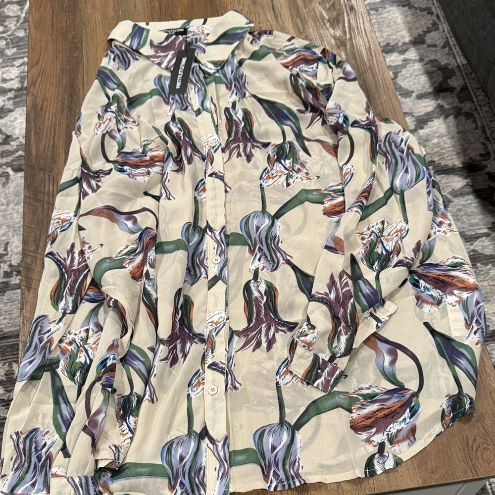 Prettylittlething Multicolor Floral Shirt